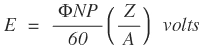 emf equation of dc generator