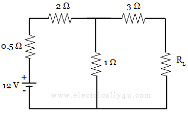 maximum power transfer theorem Problem